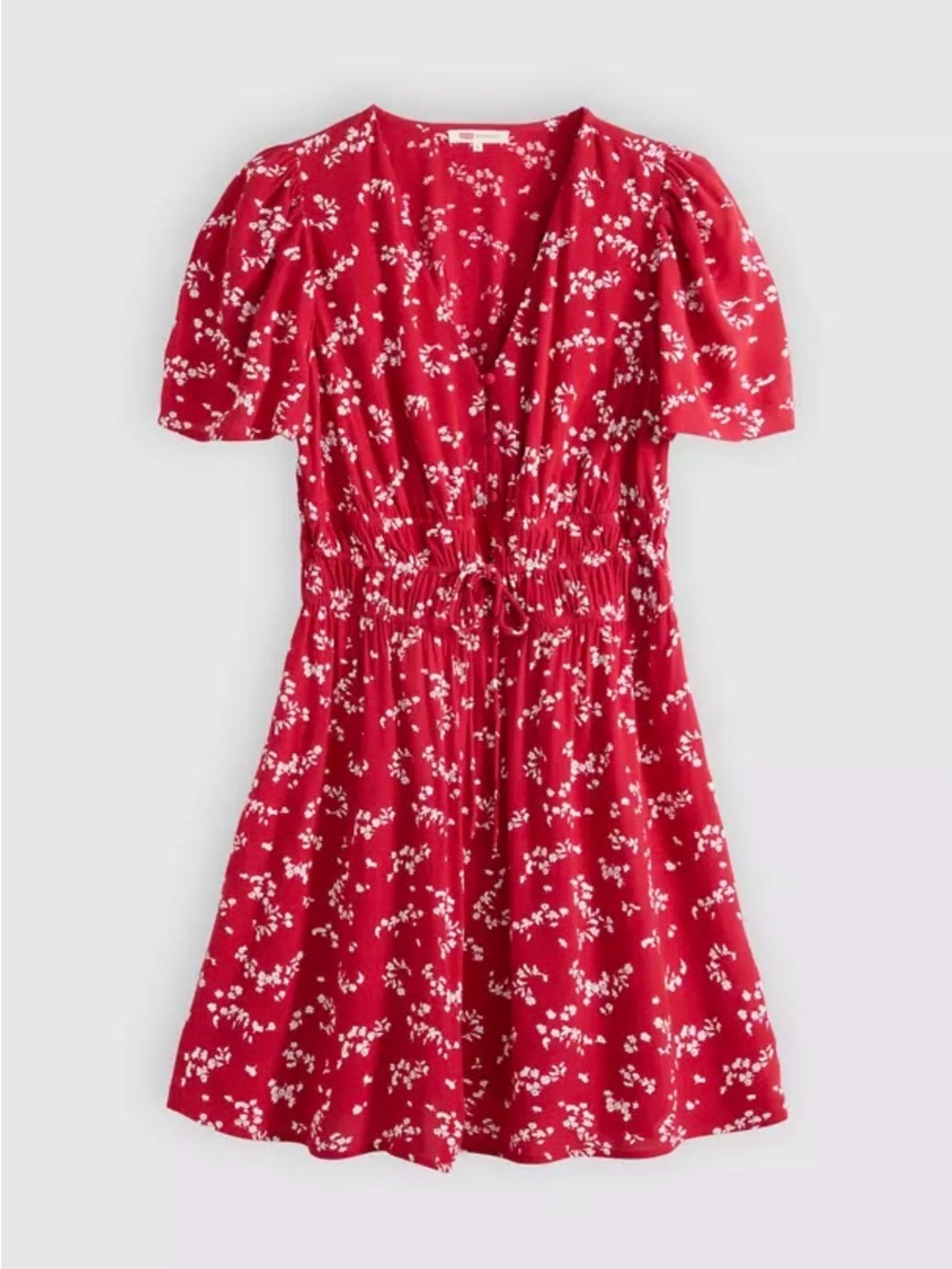 Levi's Red Mini Dress with White Floral Print